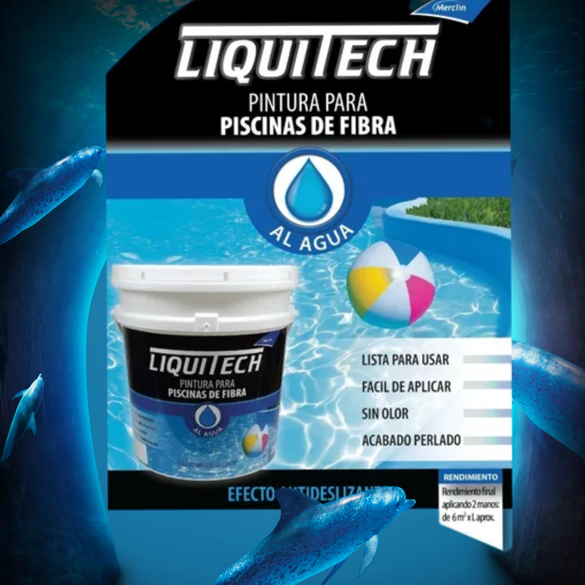 Pintura piscina FIBRA ACUOSA 4 LTS - Imagen 2